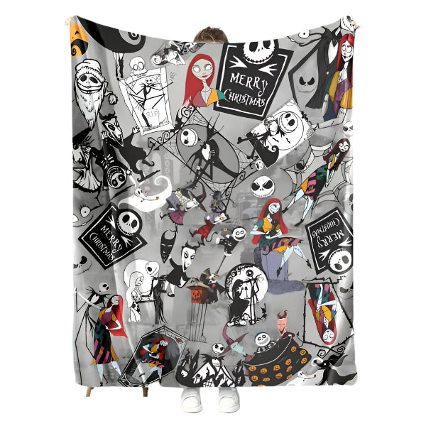 Horror Ghost Halloween Throw Blanket