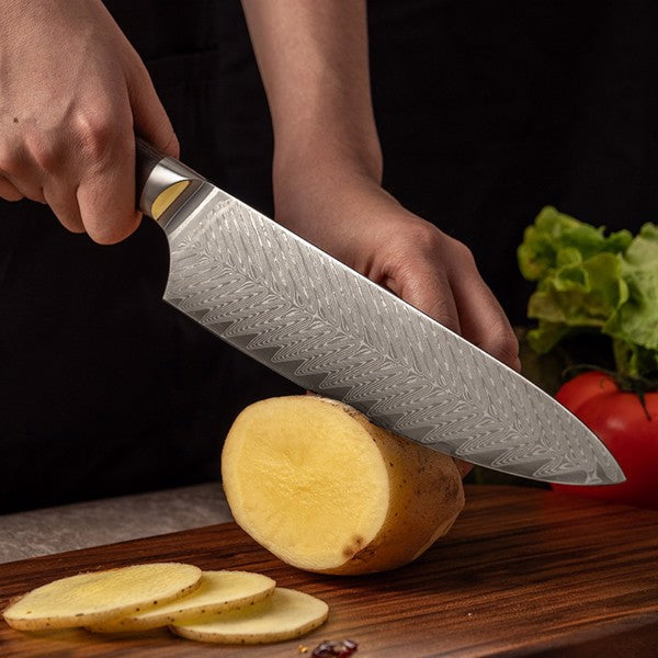 13.5-Inch Damascus Stainless Steel Kitchen Knife
