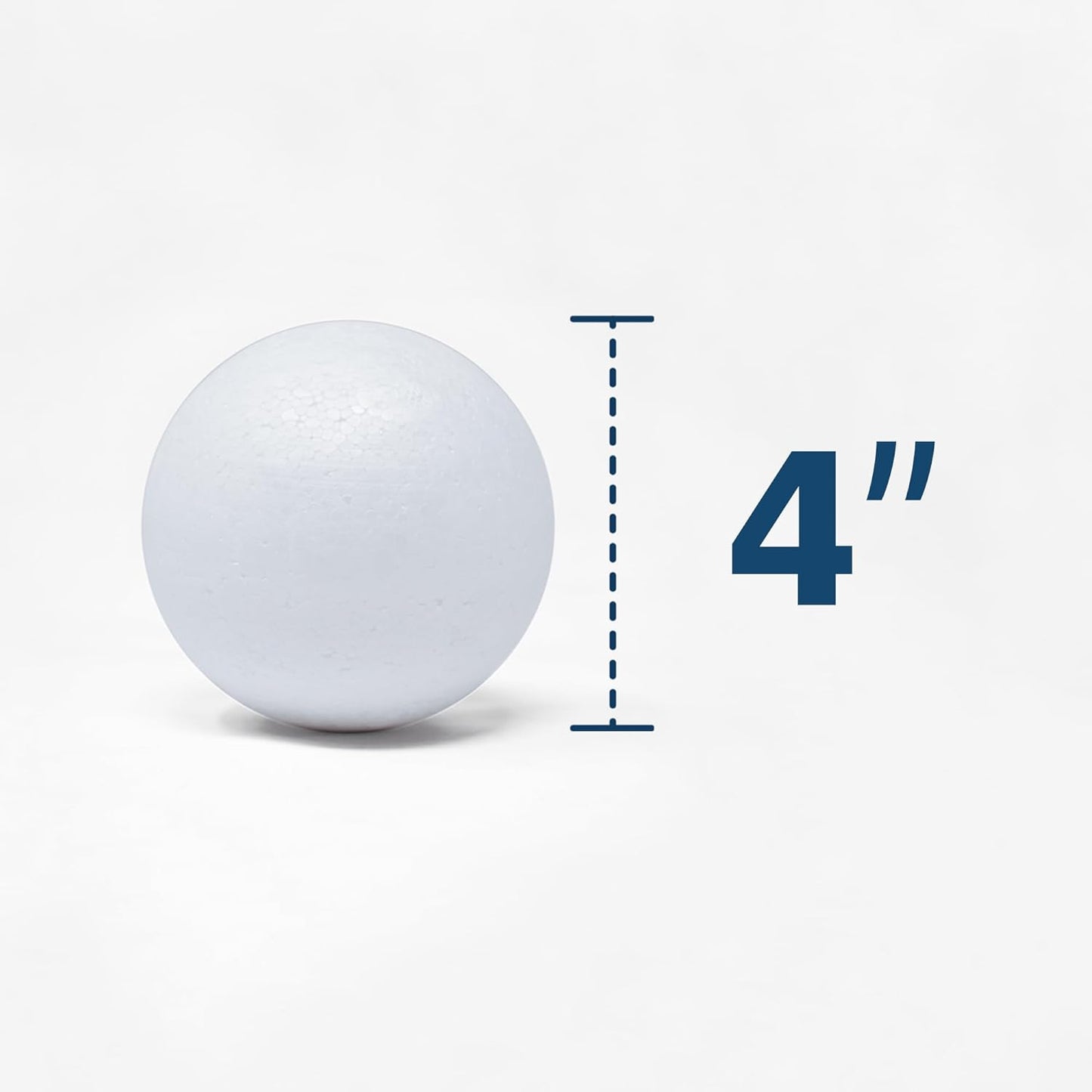 Home Collection 12 Pack 4" White Craft Foam Balls