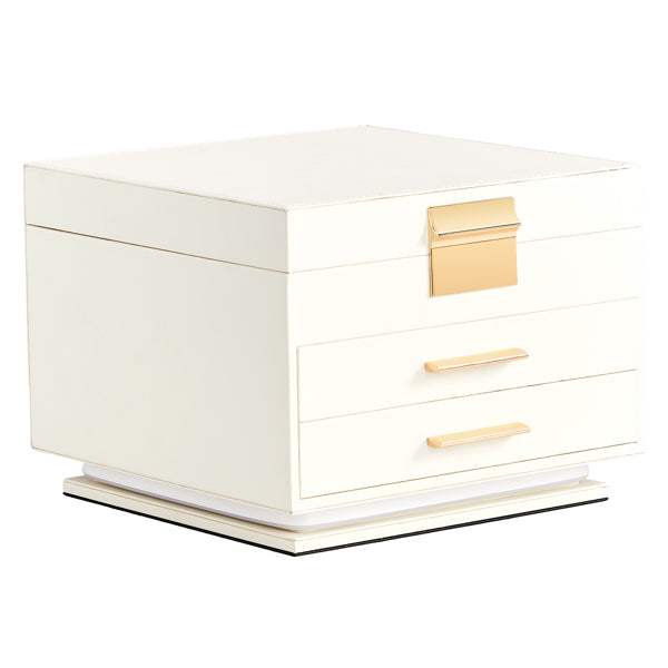 LED Jewelry Box with Mirror Light & Pink Velvet
