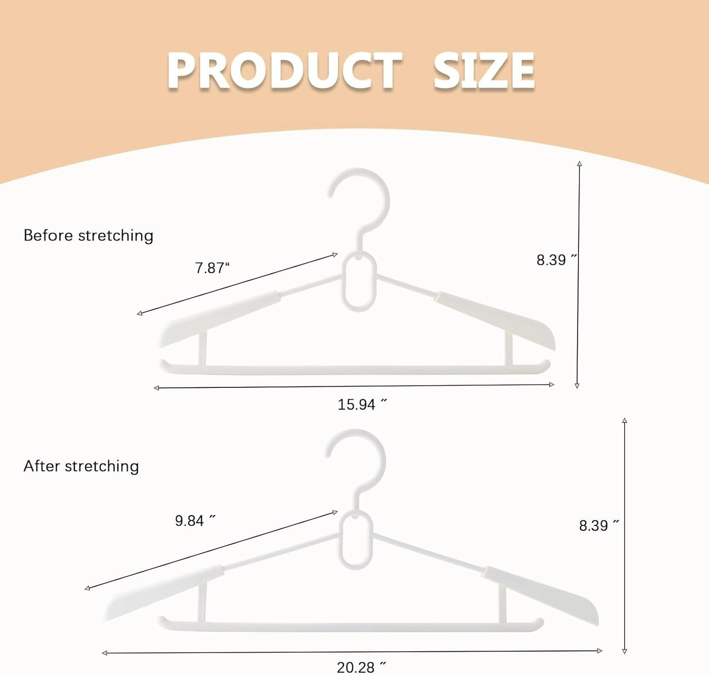 Home Collection 16 Pack Adjustable Clothes Hangers