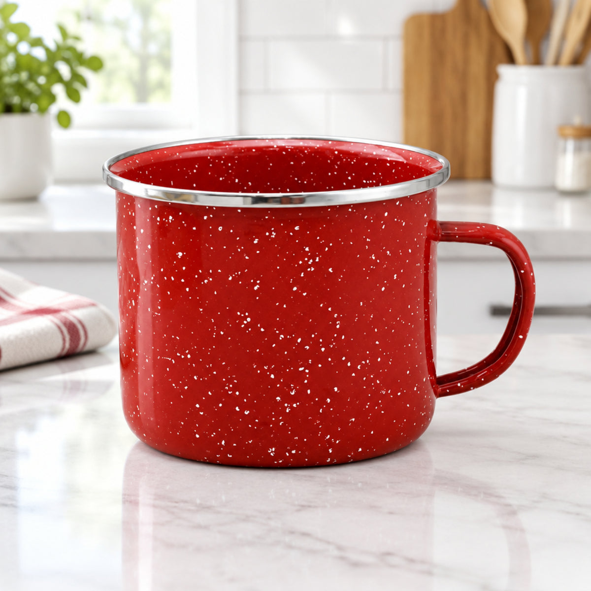 Home Collection 2-Pack 16 oz Enamel Mugs