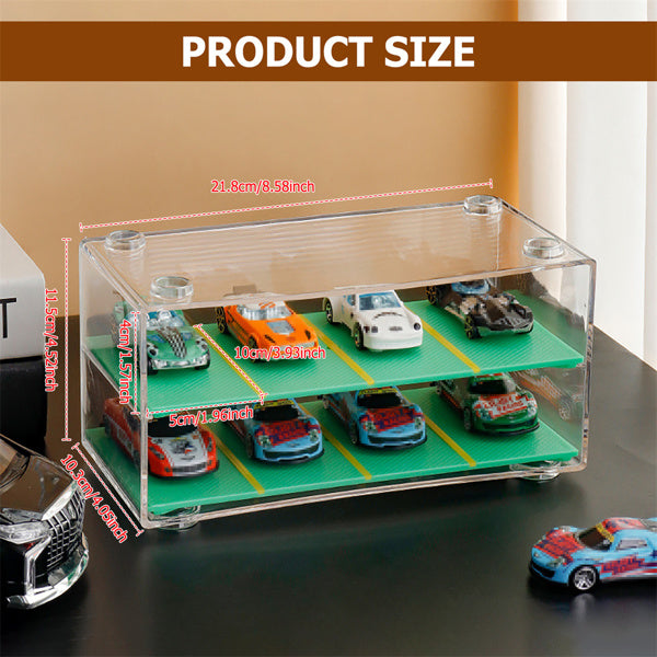 Clear Acrylic Display Case 2-Layer with Parking Space