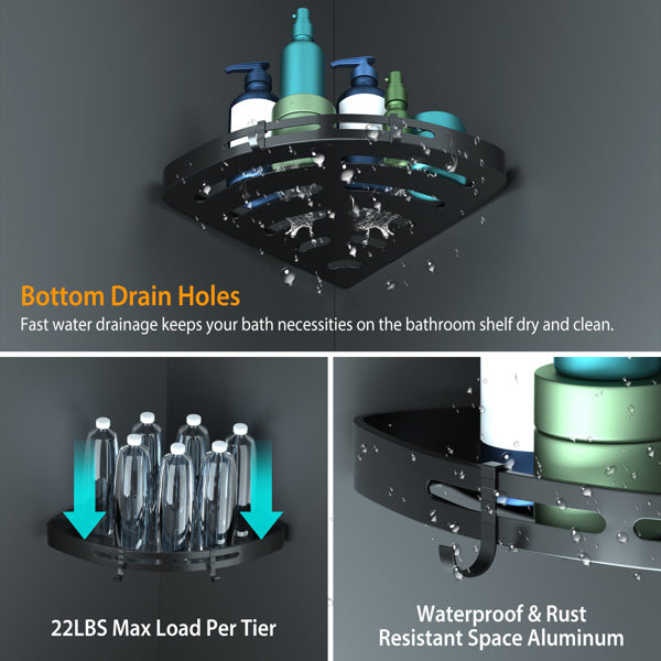 Bath Corner Shower Shelves Adhesive Caddy
