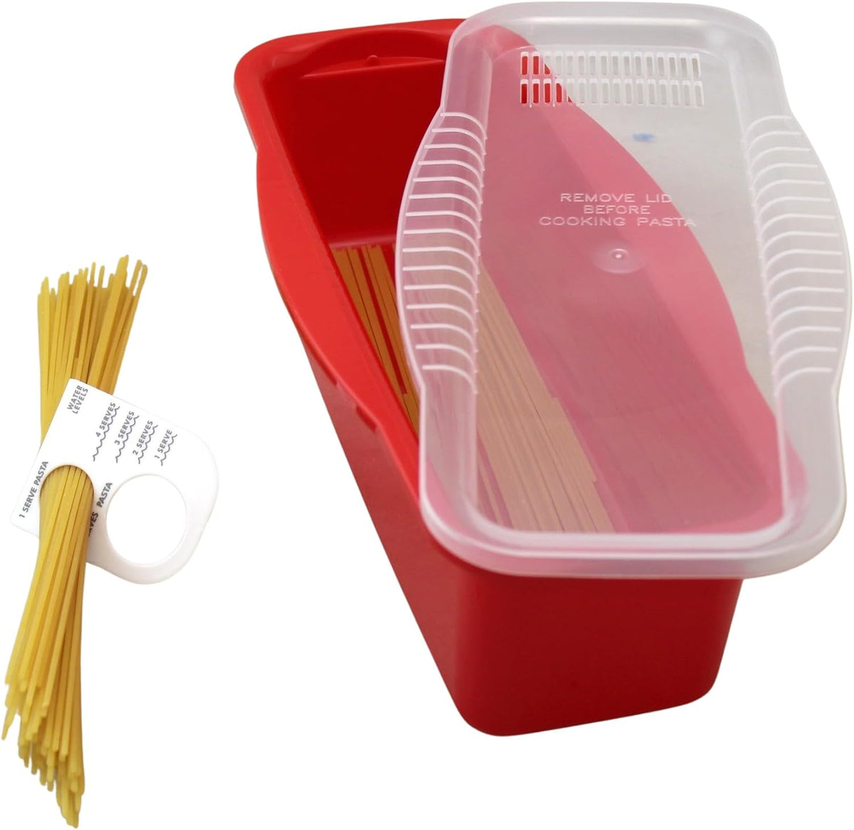 Home Collection Non-Stick Microwave Pasta Cooker with Portion Tool