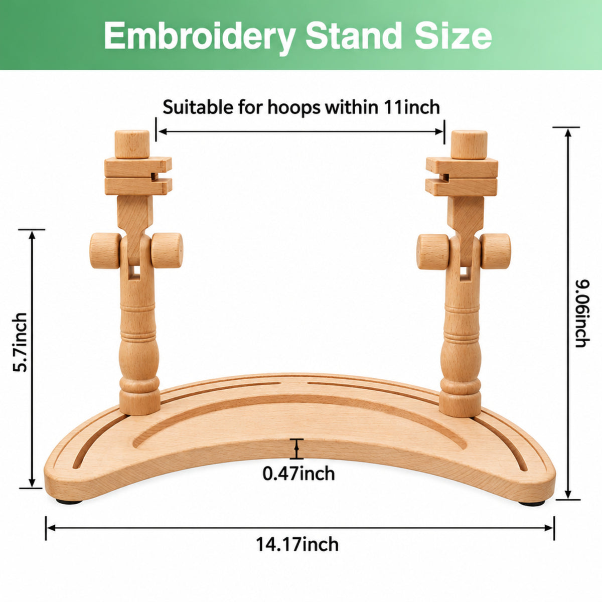 Home Collection Adjustable Wooden Embroidery Hoop Stand
