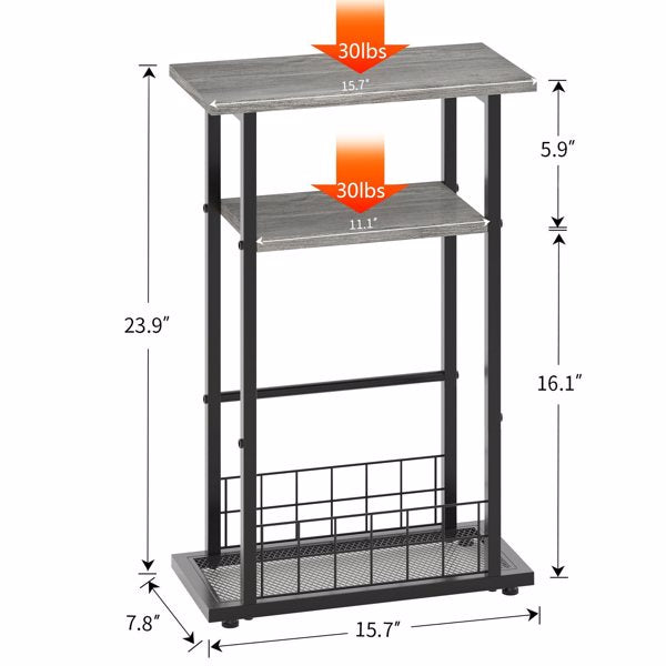 Slim Narrow Side Table for Small Spaces