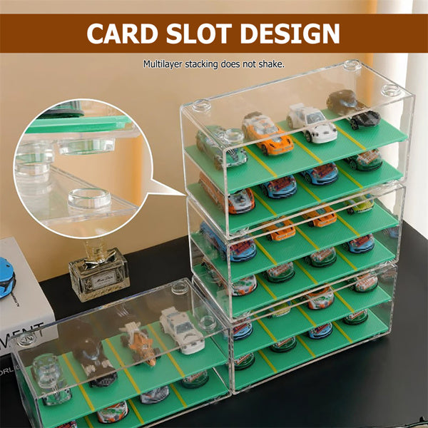 Clear Acrylic Display Case 2-Layer with Parking Space