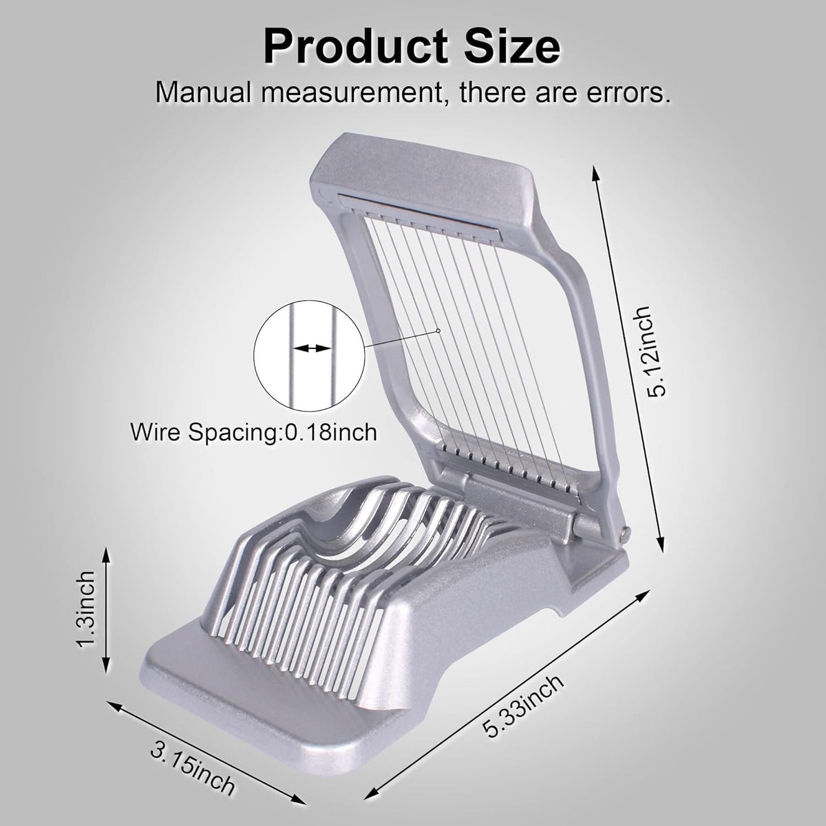 Home Collection Aluminum Egg Slicer with Stainless Steel Wires