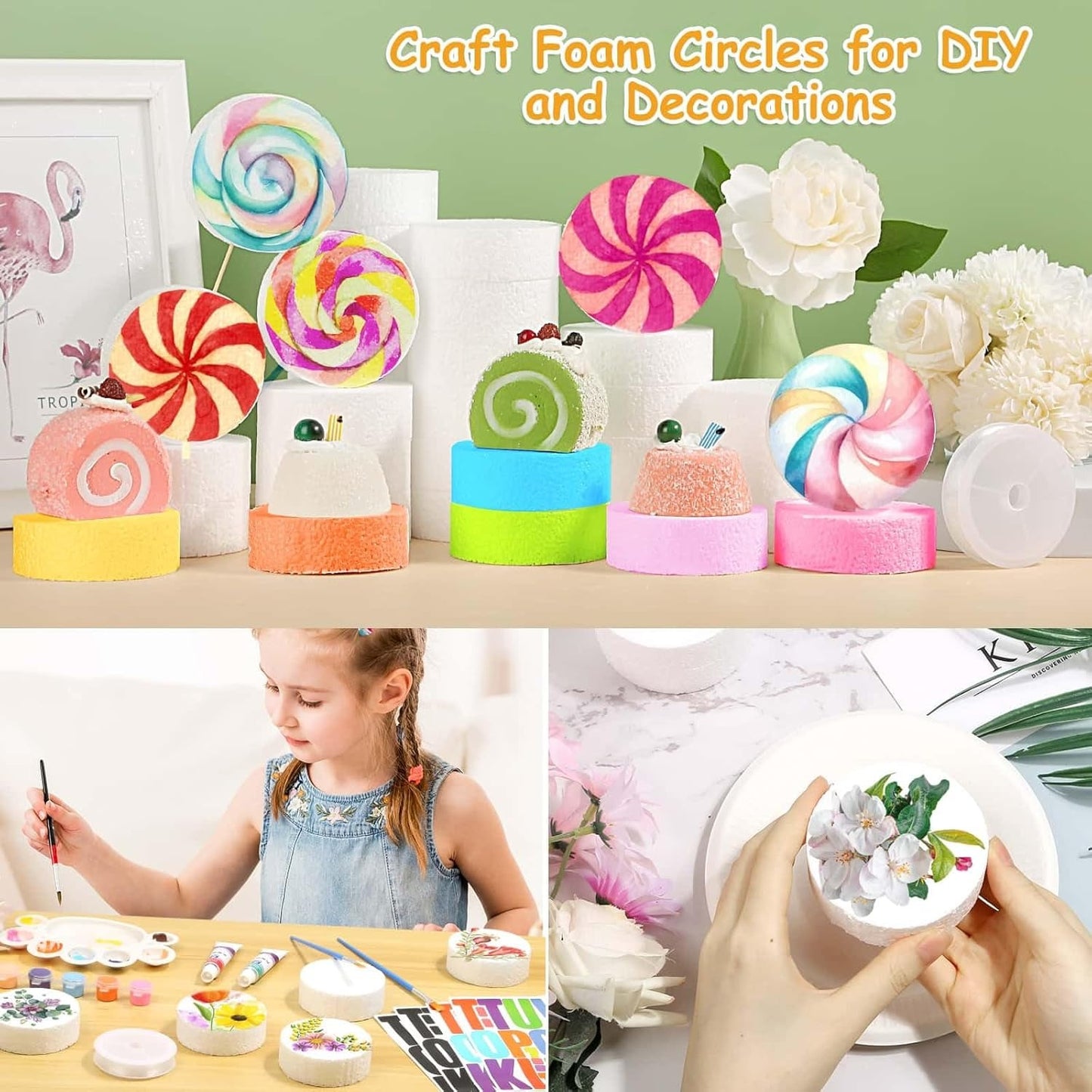 Home Collection 24Pcs 3" Craft Foam Circles