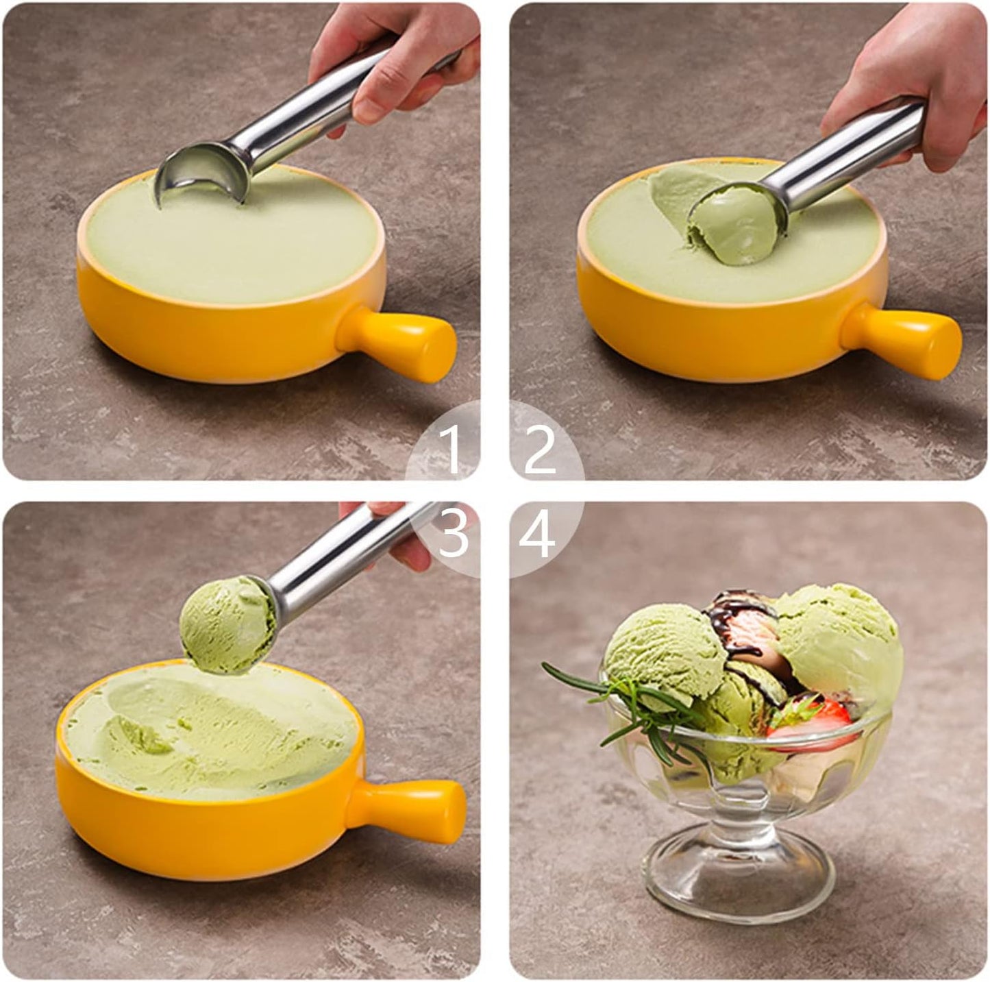 Home Collection 2-Pack 2.5 oz Aluminum Ice Cream Scoop