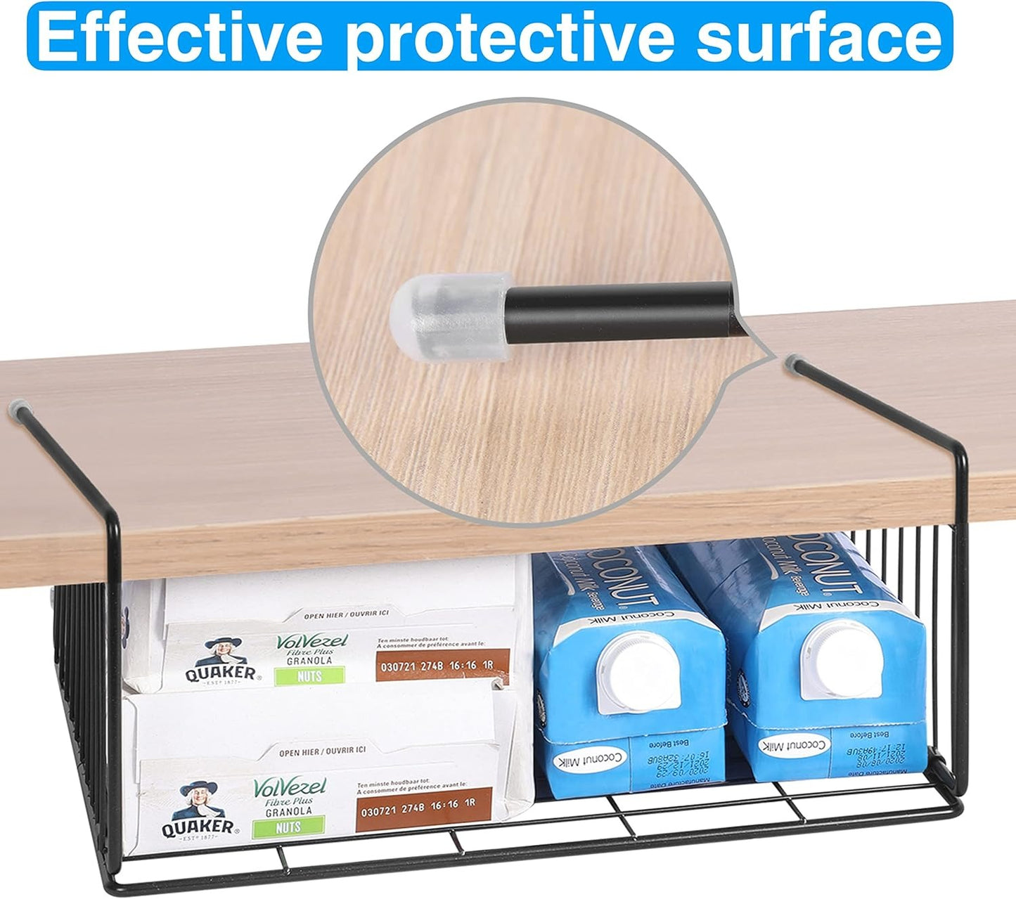 Home Collection 2-Pack Under Shelf Basket Organizer