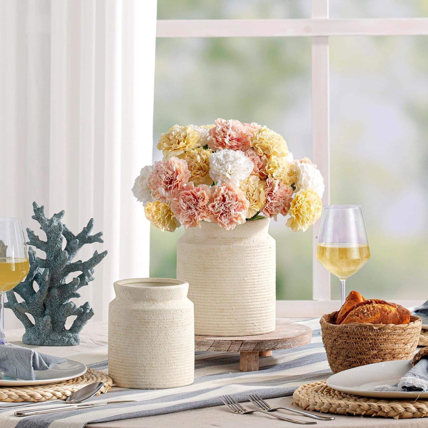 Home Collection 7.5" Rustic Ceramic Flower Vase – Farmhouse Terracotta Décor