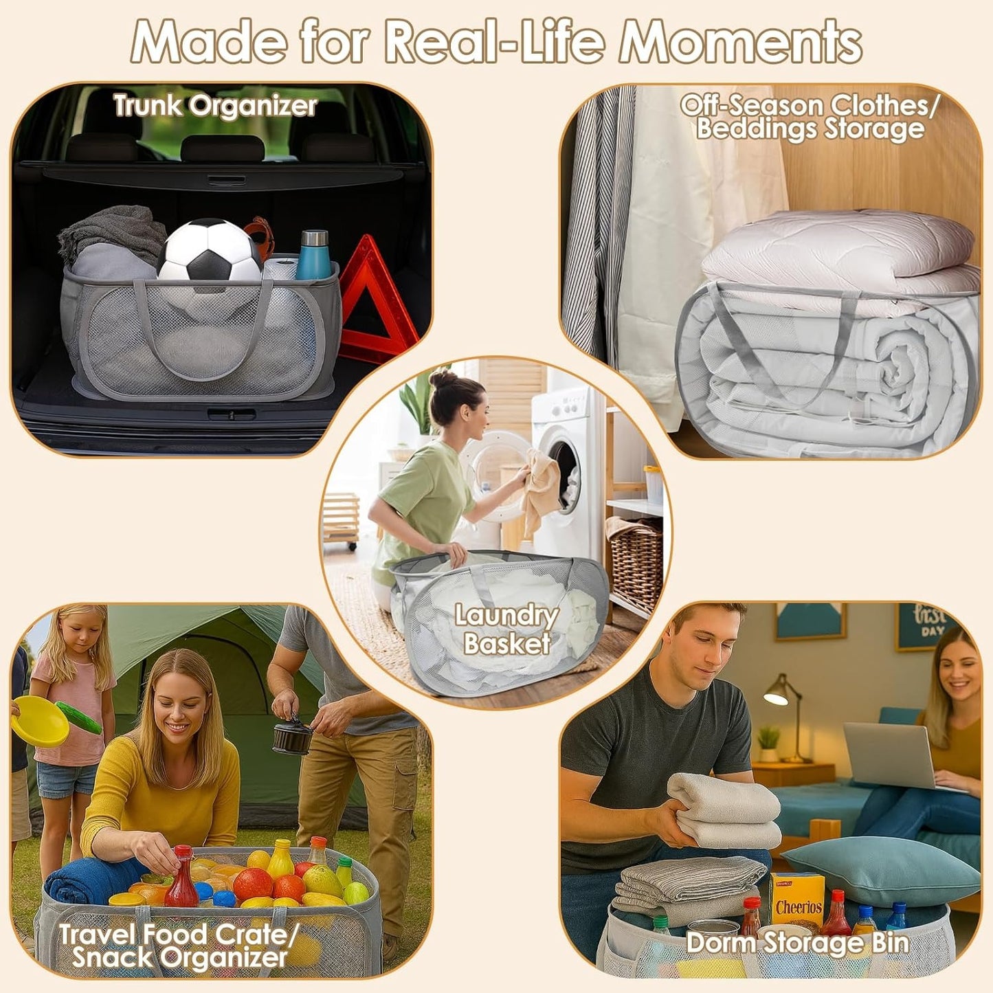 Home Collection Upgraded Collapsible Laundry Baskets