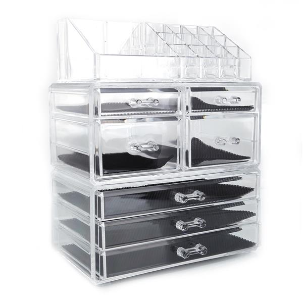 Transparent Plastic Cosmetics Storage Rack