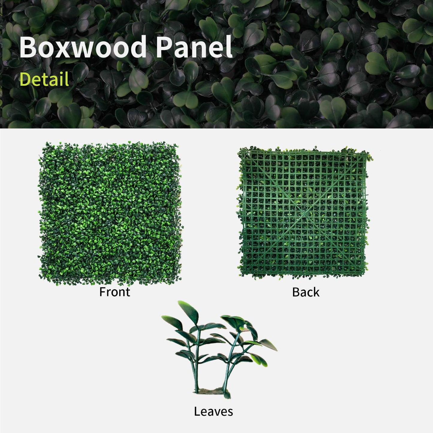 Home Collection 12Pcs Boxwood Grass Wall Panels 20x20"