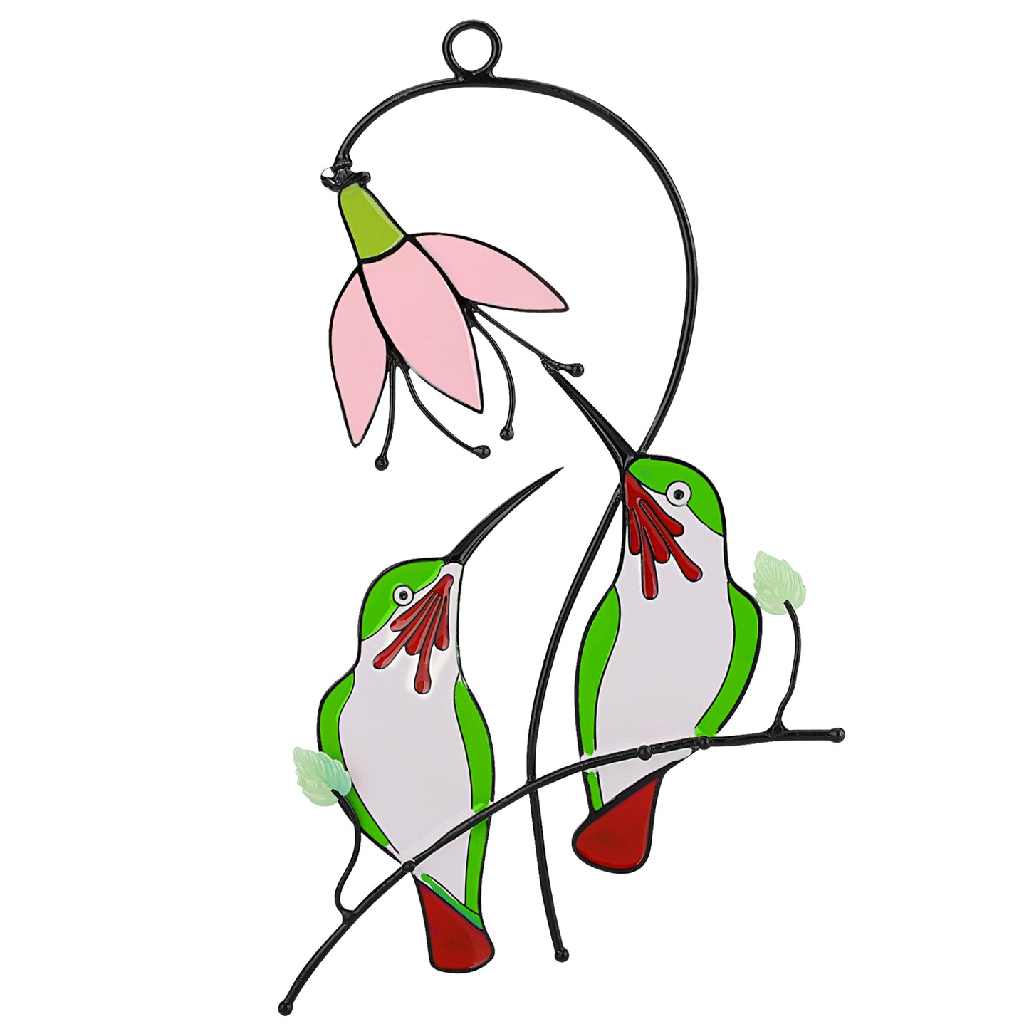 Stained Metal Bird Hummingbird Window Hanging Suncatcher