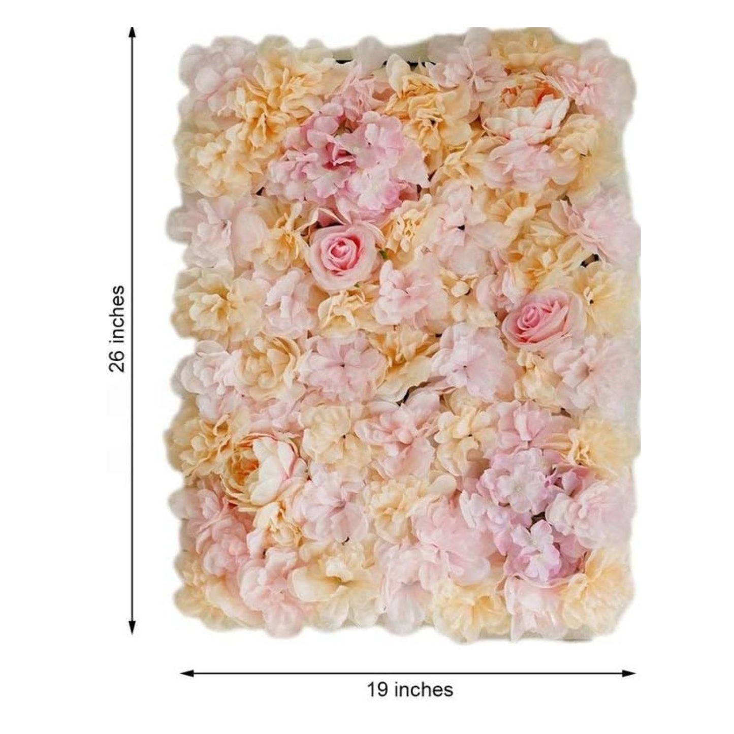 Home Collection Pack of 4 Silk Rose Flower Wall Panels
