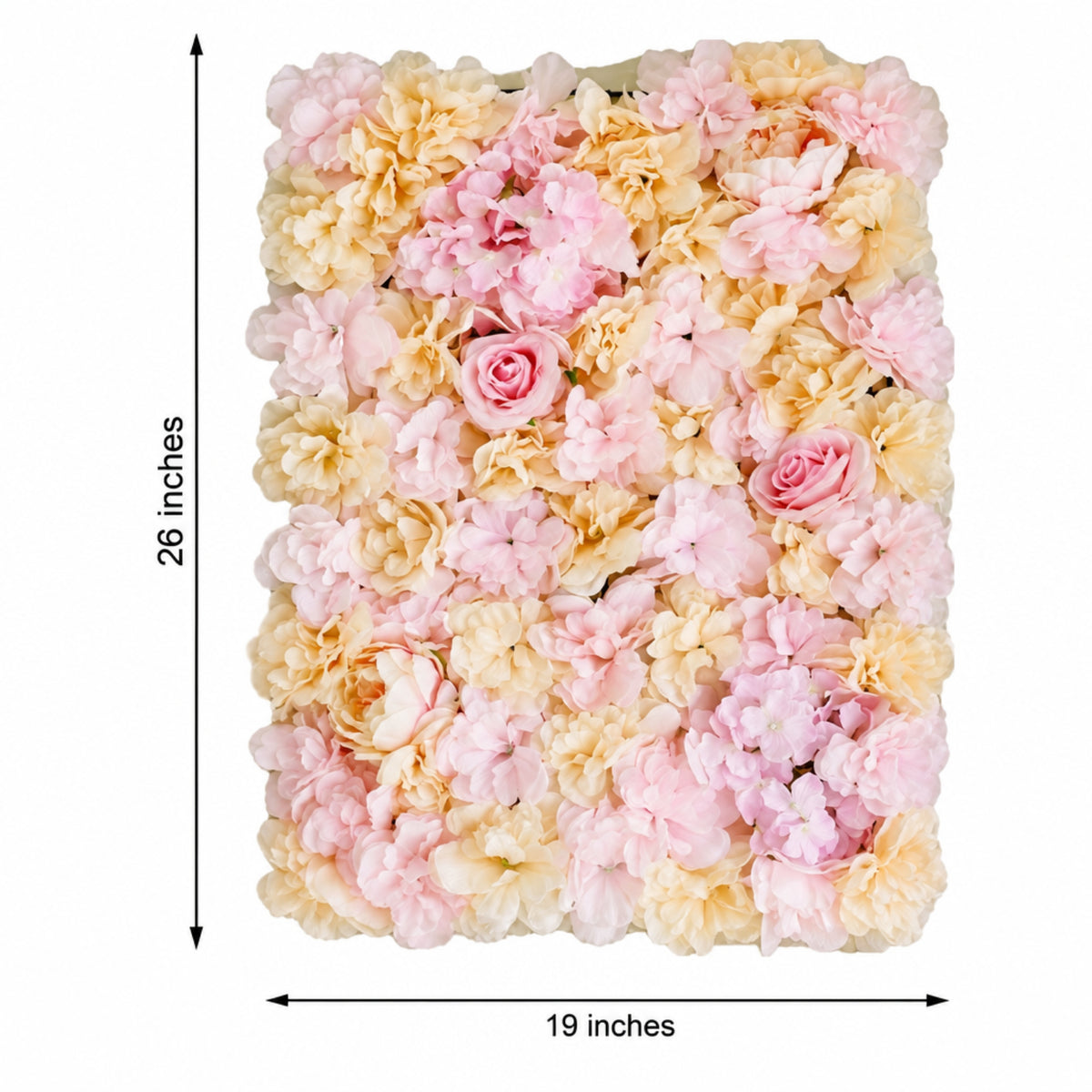 Home Collection Pack of 4 Silk Rose Flower Wall Panels