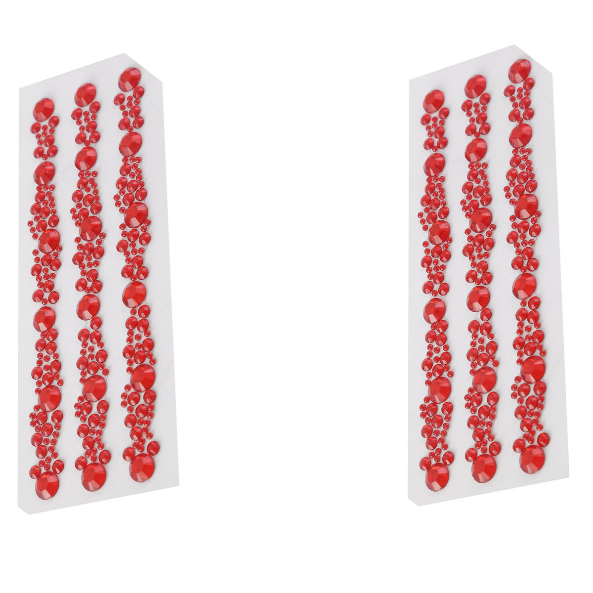 Home Collection 3 Strips Self-Adhesive Diamond Stickers Red