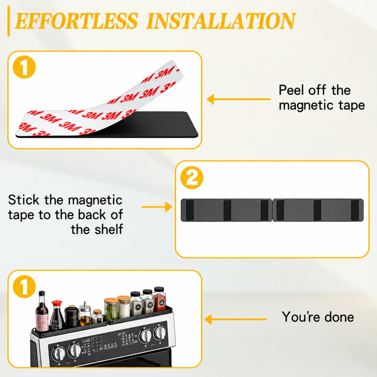 Home Collection Magnetic Stove Top Shelf for 30" Stoves