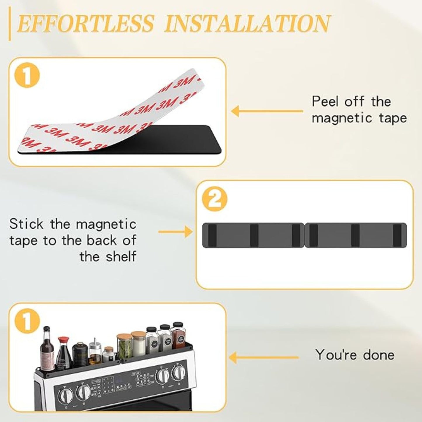 Home Collection Magnetic Stove Top Shelf for 30" Stoves