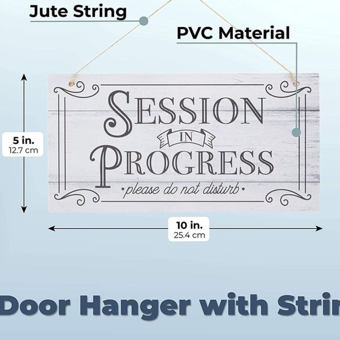 Home Collection In Session Door Sign for Therapists 5"x10" White