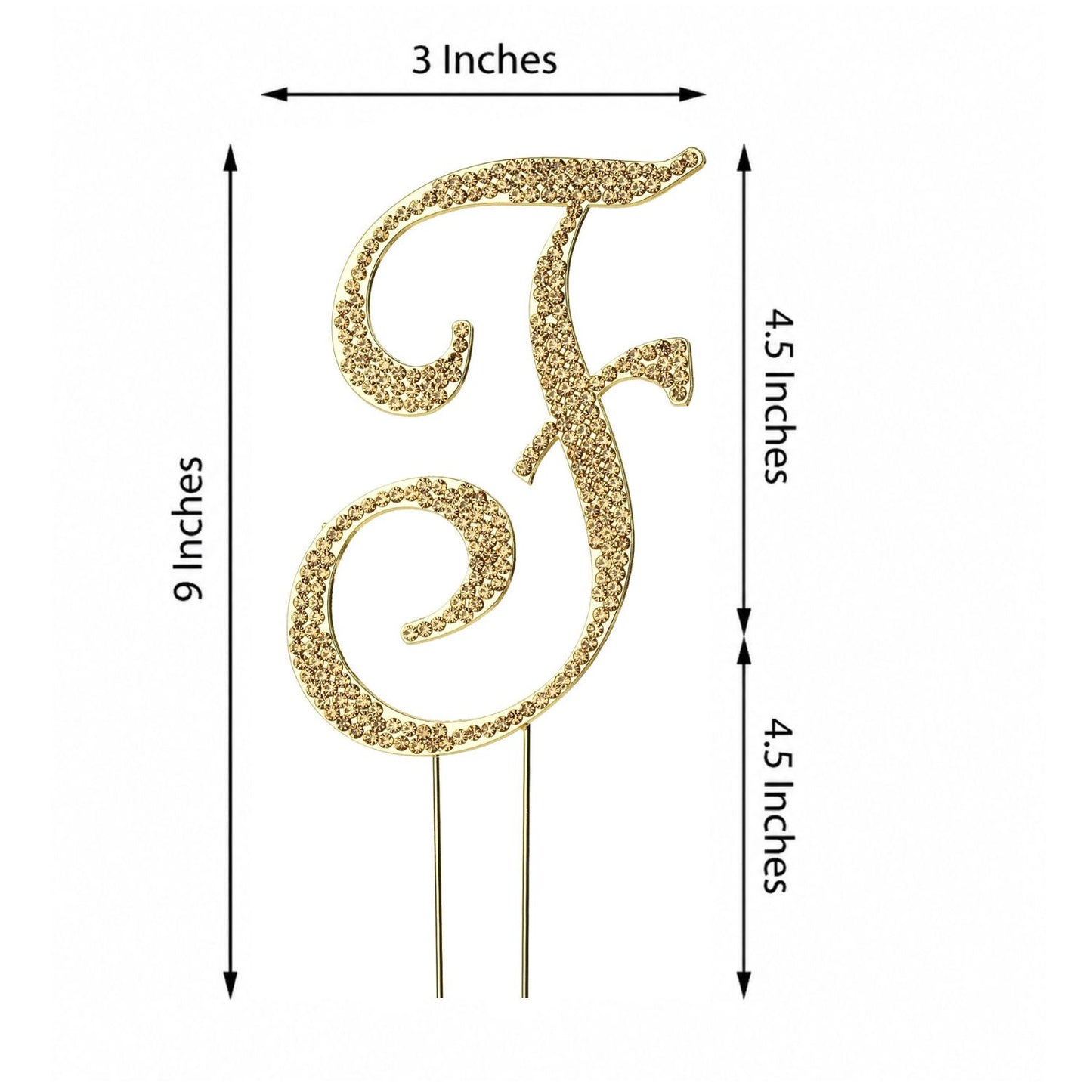 Home Collection Letter Crystal Rhinestone Cake Topper 4.5 Inch
