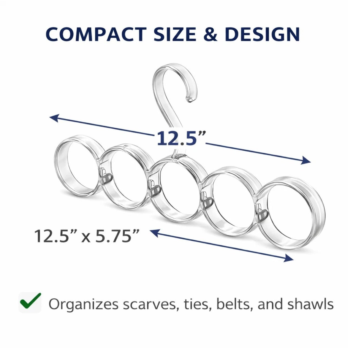 Home Collection 5-Hole Snag-Free Scarf Hanger