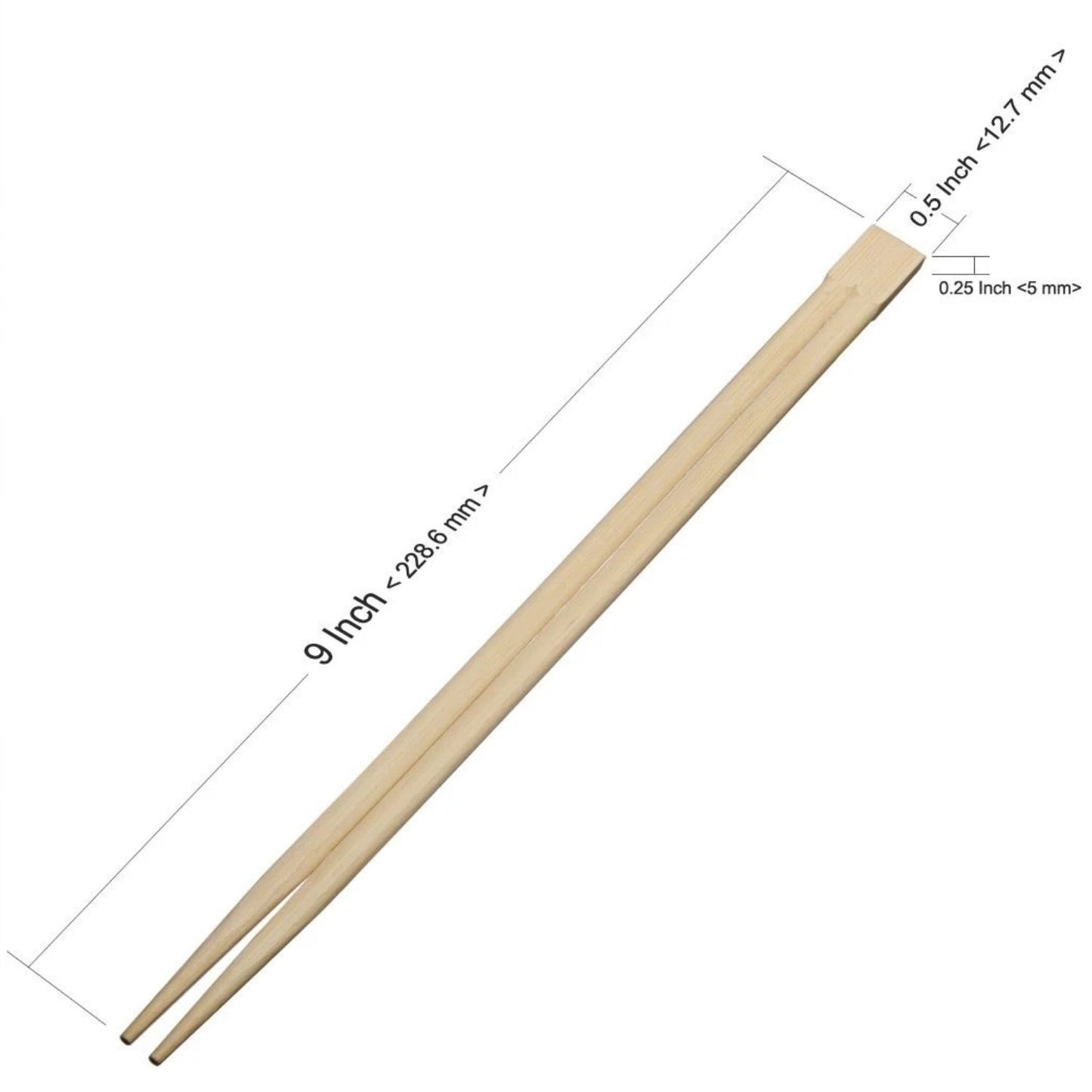 Home Collection Disposable Bamboo Chopsticks Individually Wrapped 9"