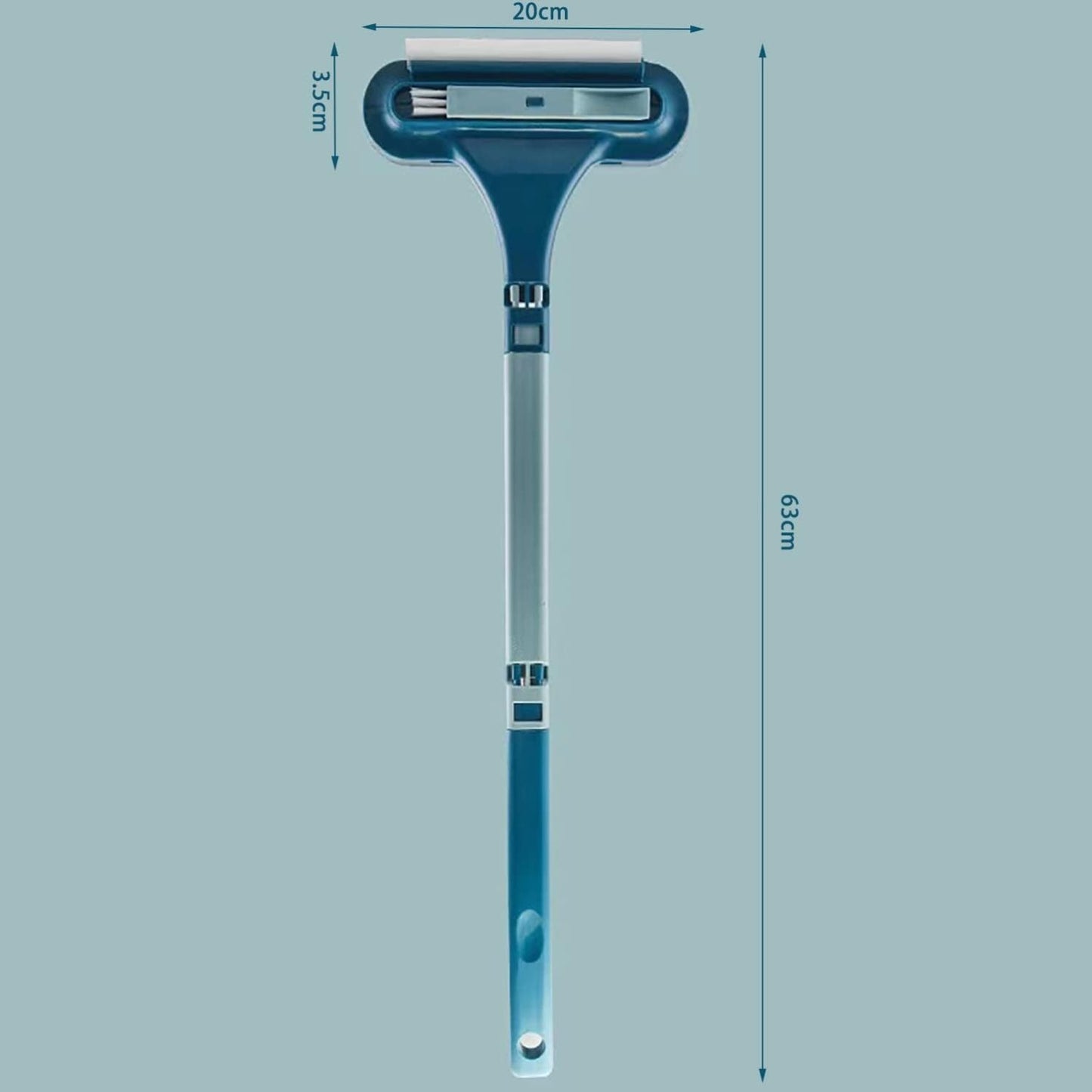 Home Collection 2in1 Window and Glass Cleaning Set Squeegee and Mesh Brush Combo