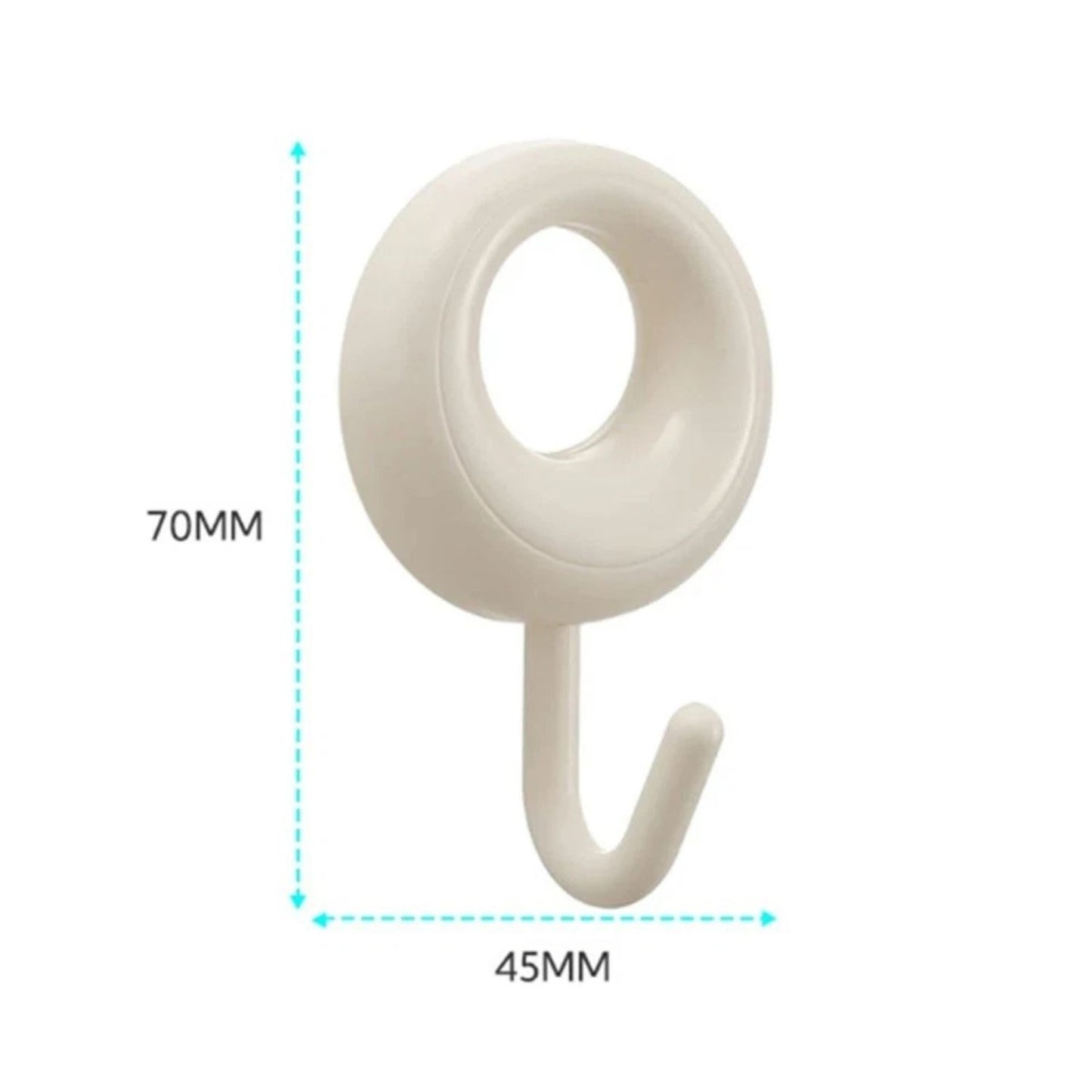 Home Collection Pack of 4 Self Adhesive Wall Hooks Waterproof Towel Coat Hook Hangers