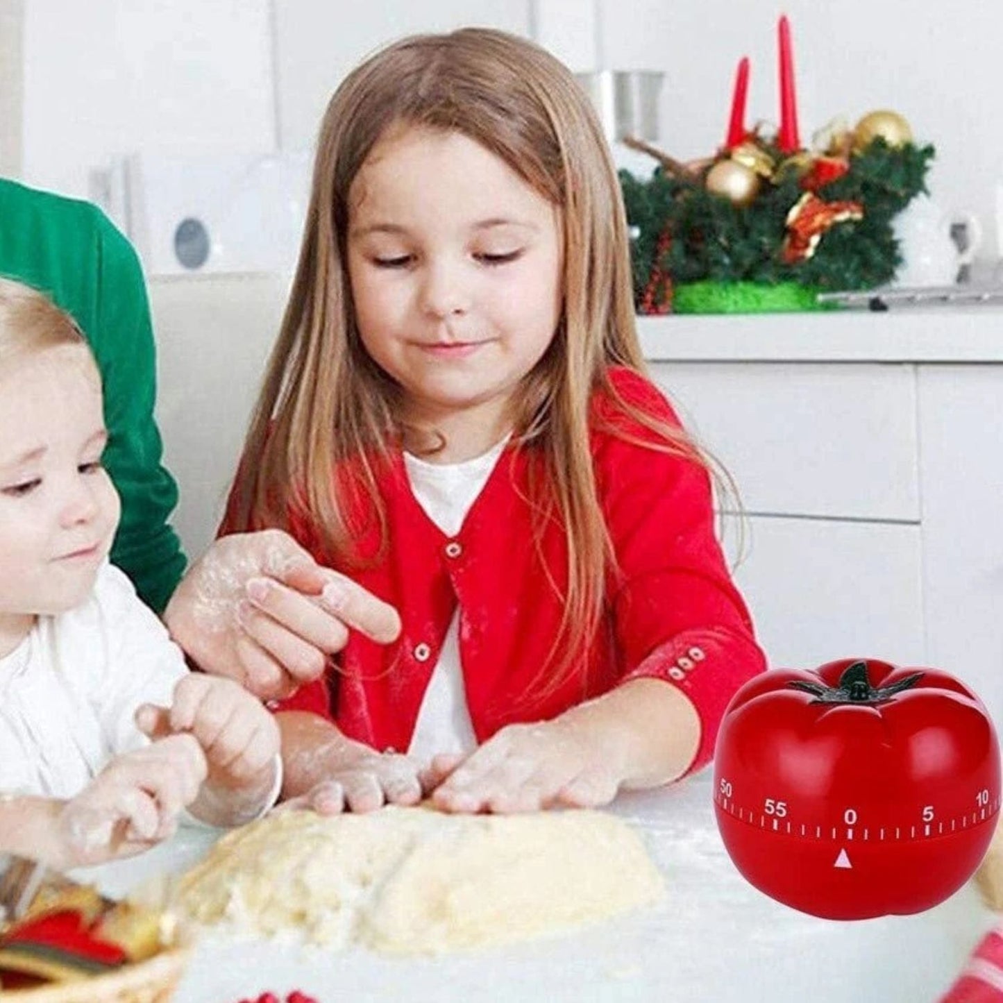 Home Collection Tomato Kitchen Timer 60-Minute Mechanical Timer