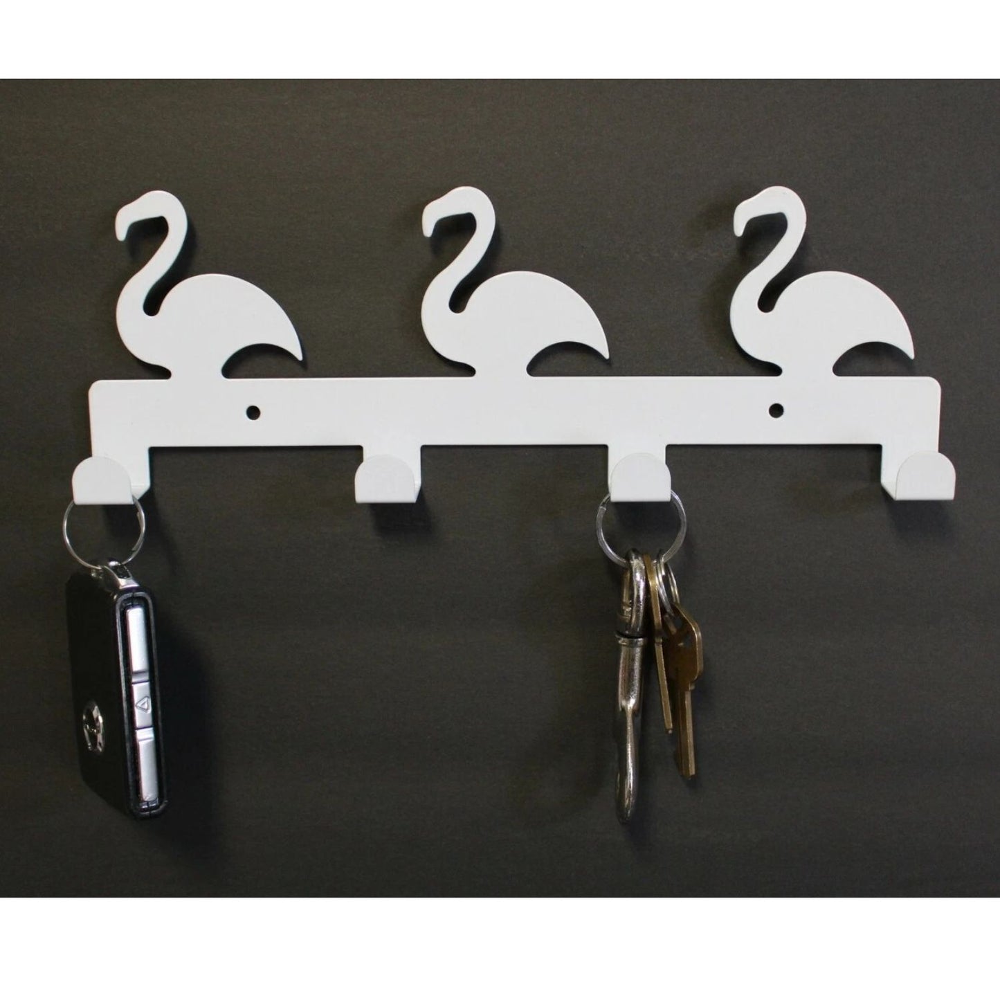 Home Collection Swan Wall Hook Rack 4 Hook Metal Key Holder