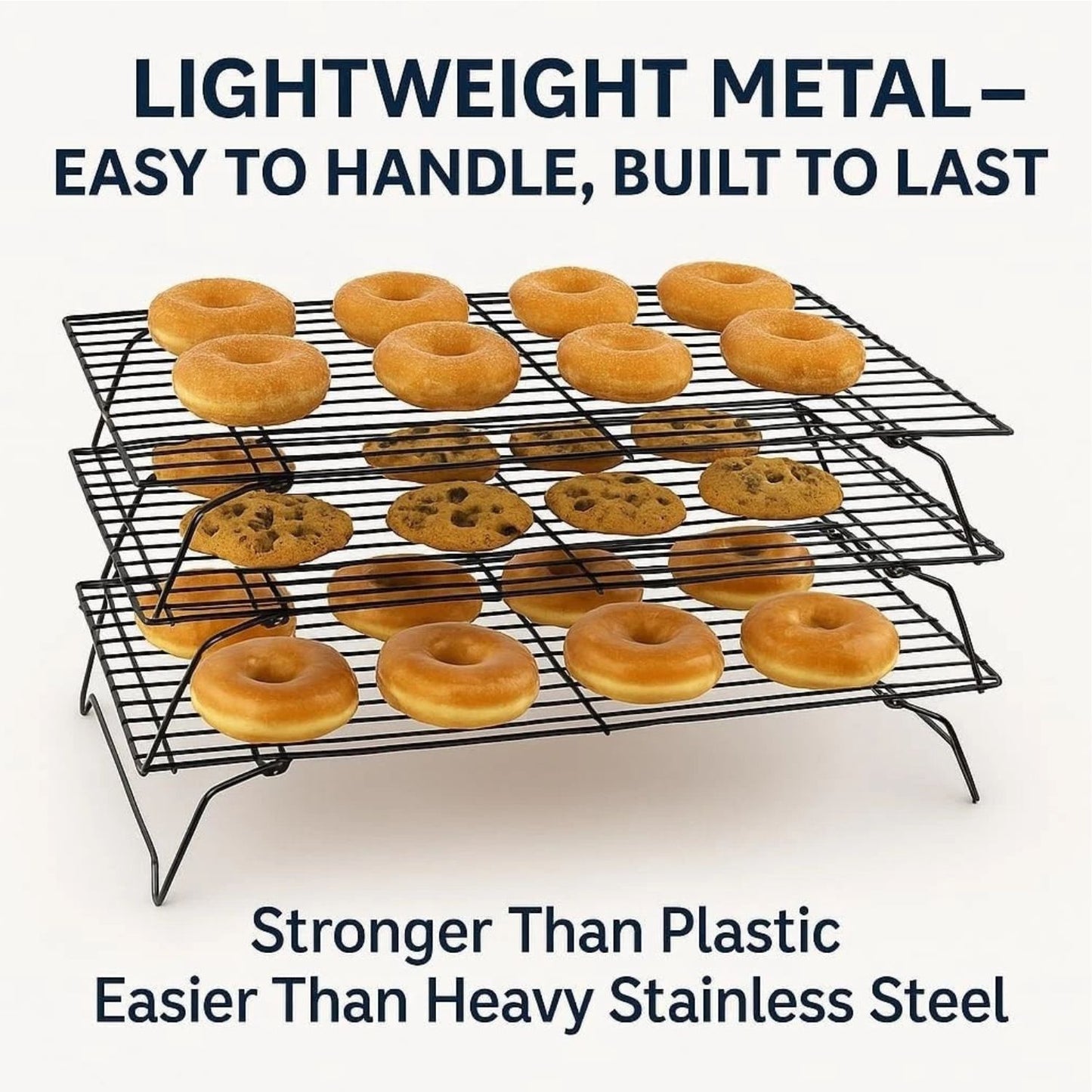 Home Collection 3-Tier Stackable Cooling Rack 15.75" x 10"