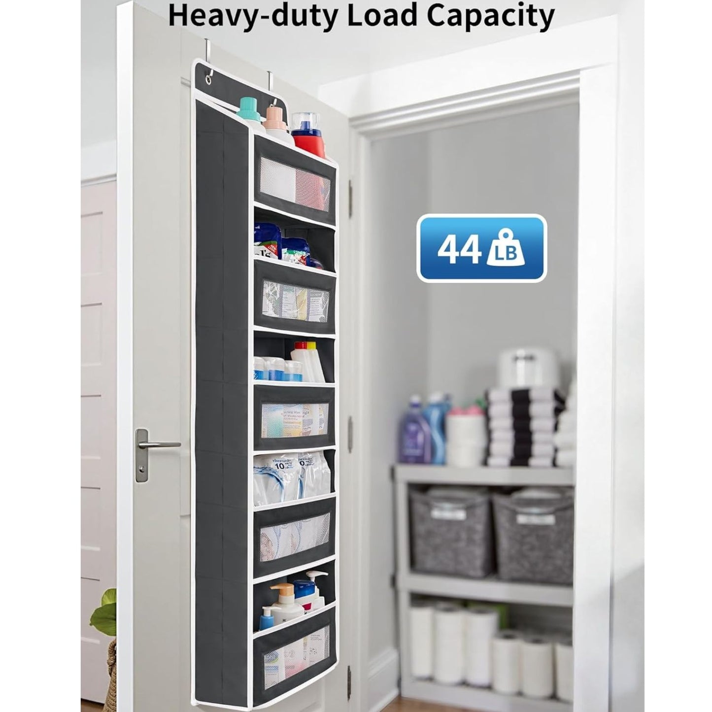 Home Collection 5-Shelf Over the Door Organizer Storage with Large Pockets