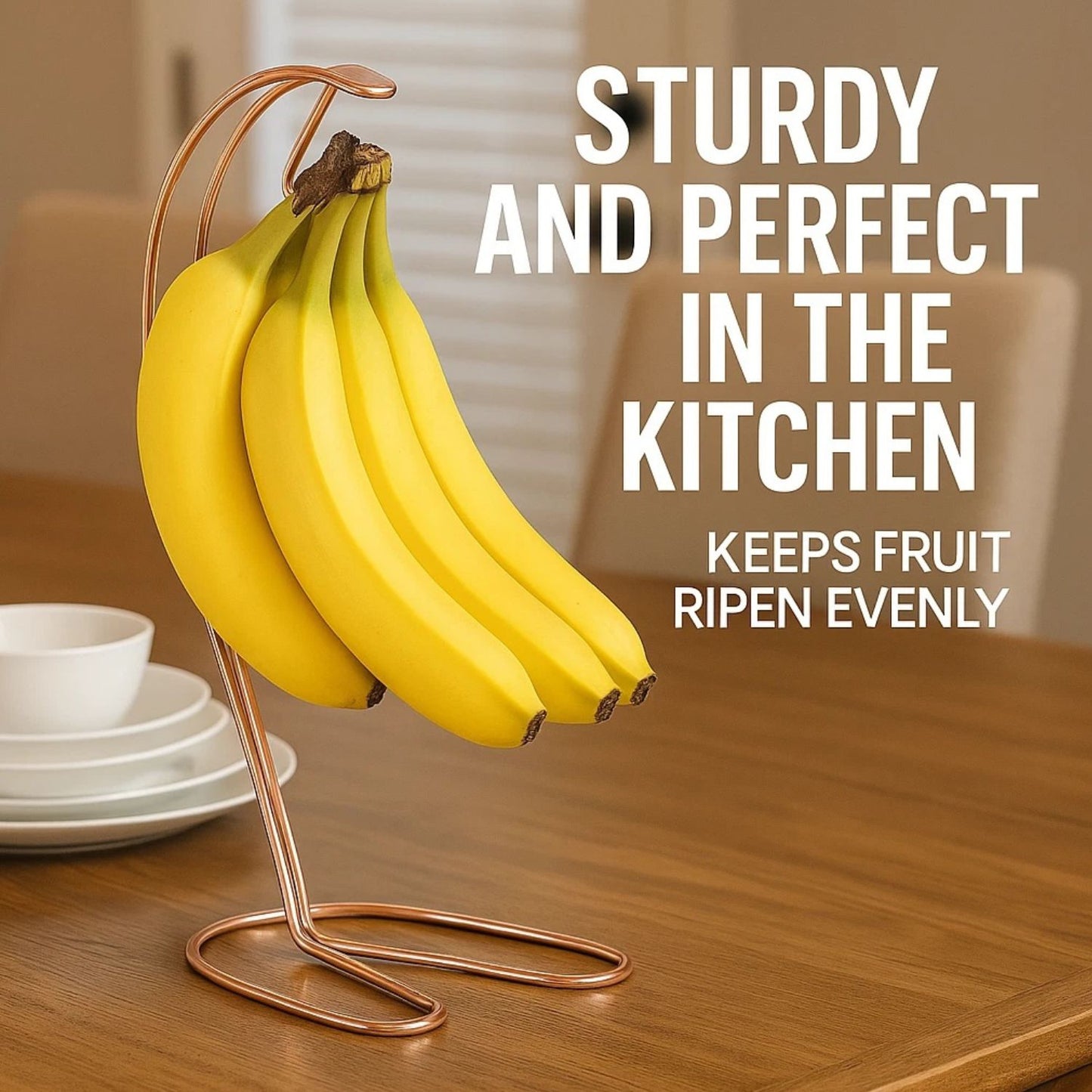 Home Collection Tabletop Rose Gold Banana Tree Hanger
