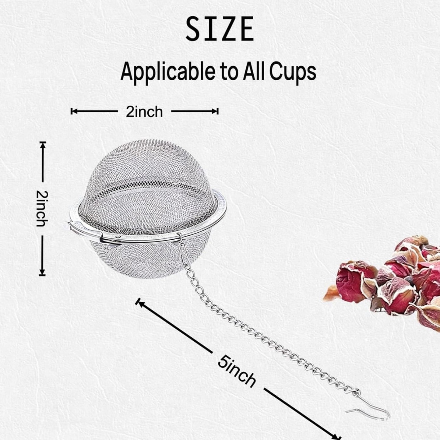 Home Collection Stainless Steel Tea Infuser for Loose Leaf Tea with Chain