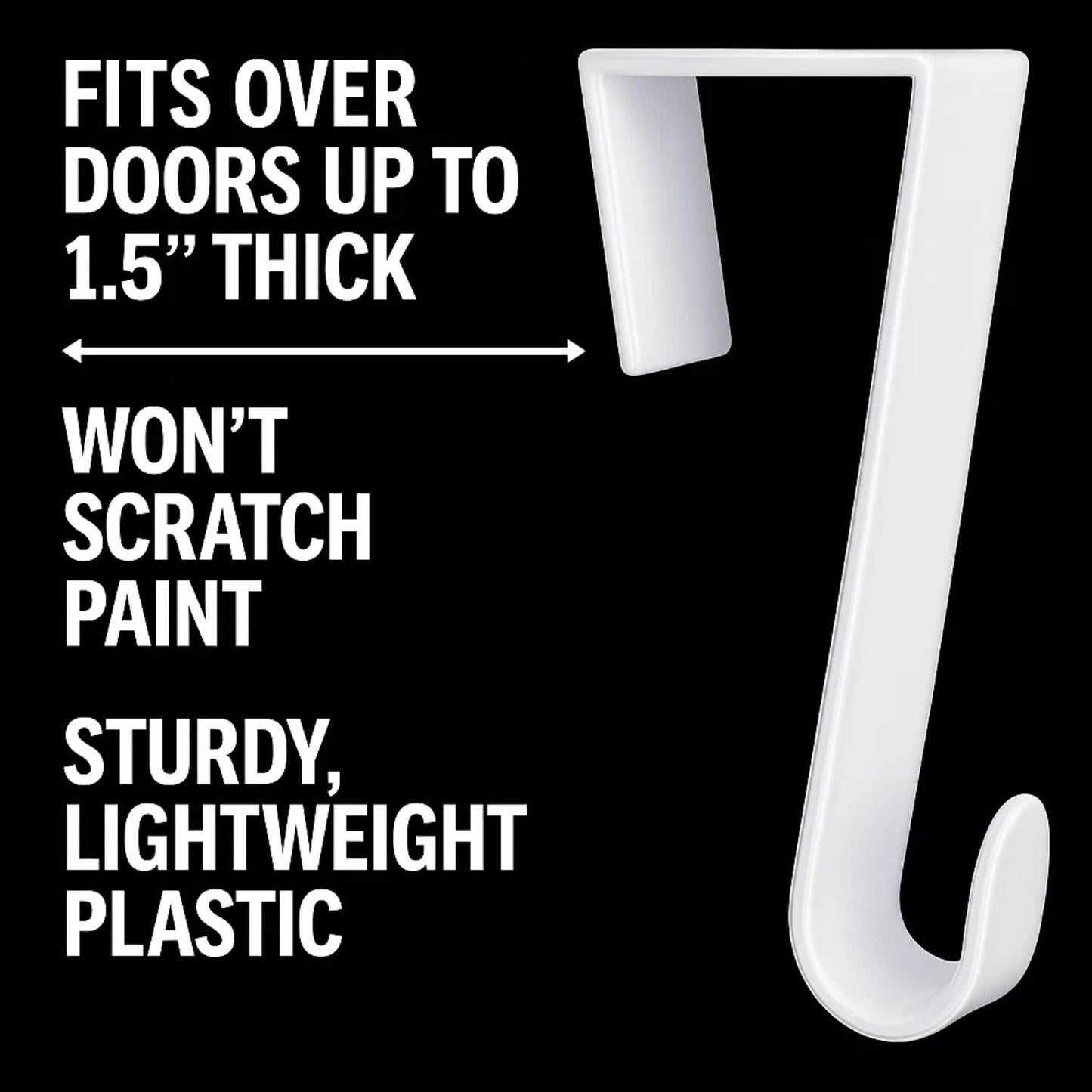Home Collection Over The Door Hooks 4.5 Inch Pack of 5