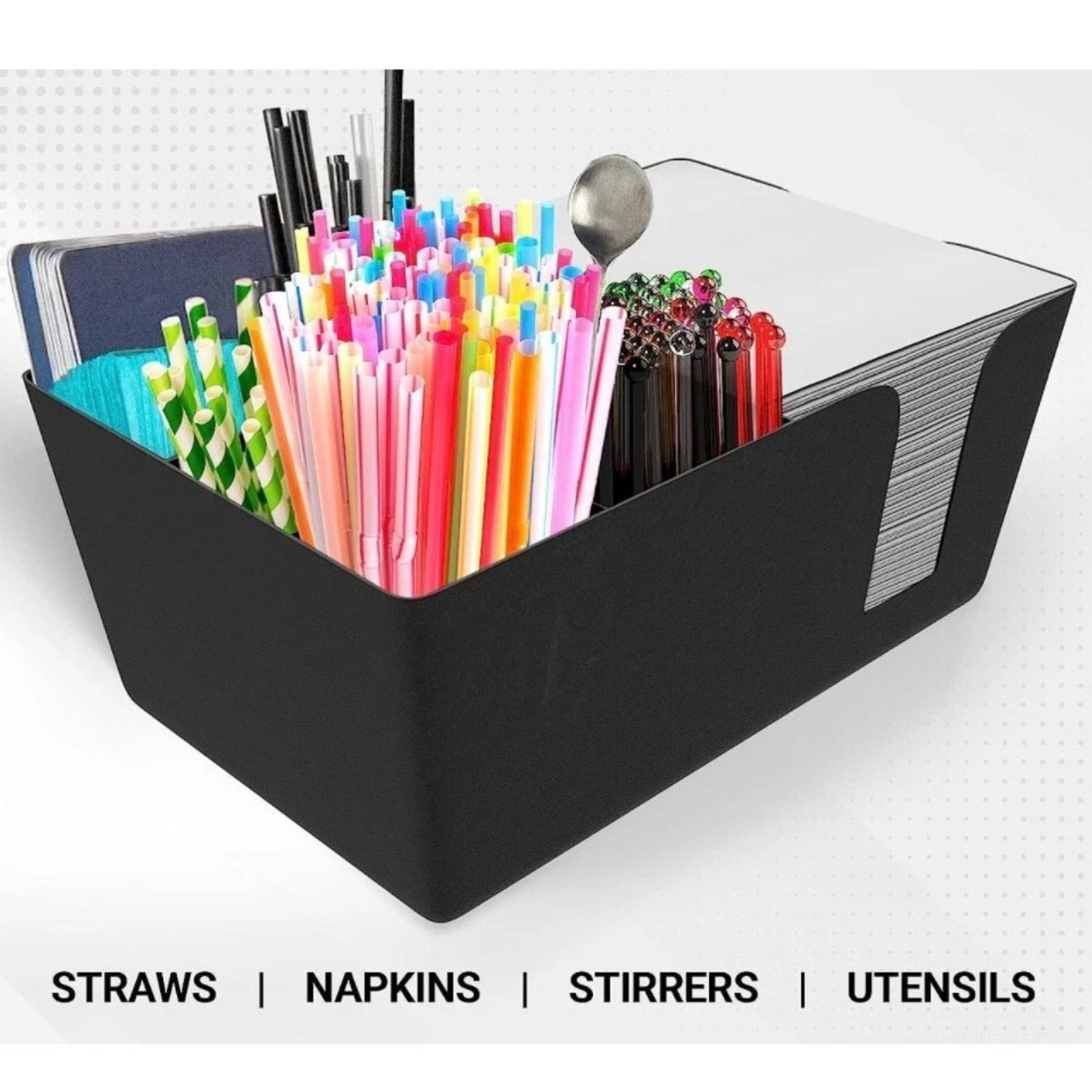 Home Collection Bar Caddy Organizer with Napkin Holder