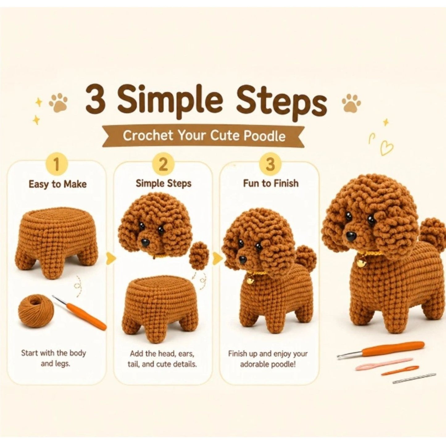 Home Collection Dog Crochet Kit for Beginners