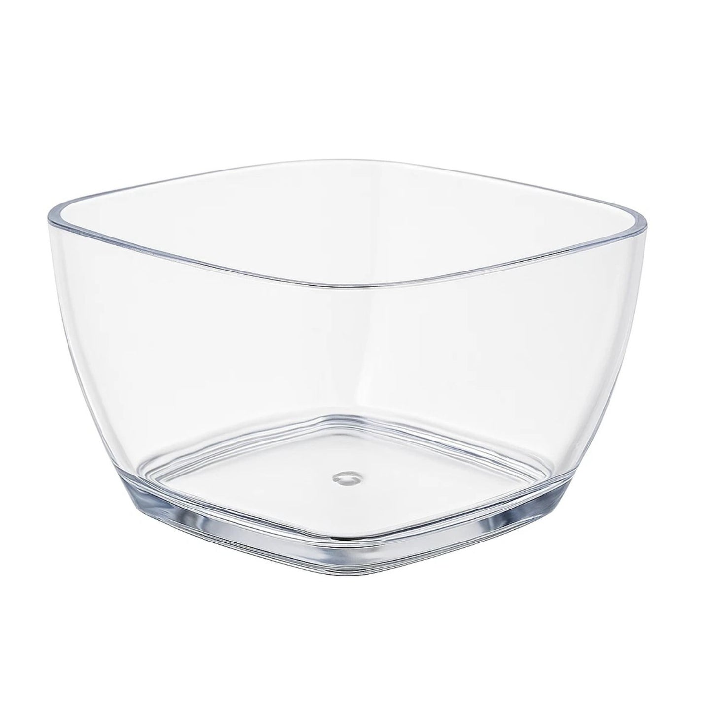 Home Collection Pack of 2 Acrylic Serving Bowls 5.5 Inch Clear Salad Snack Dish Set