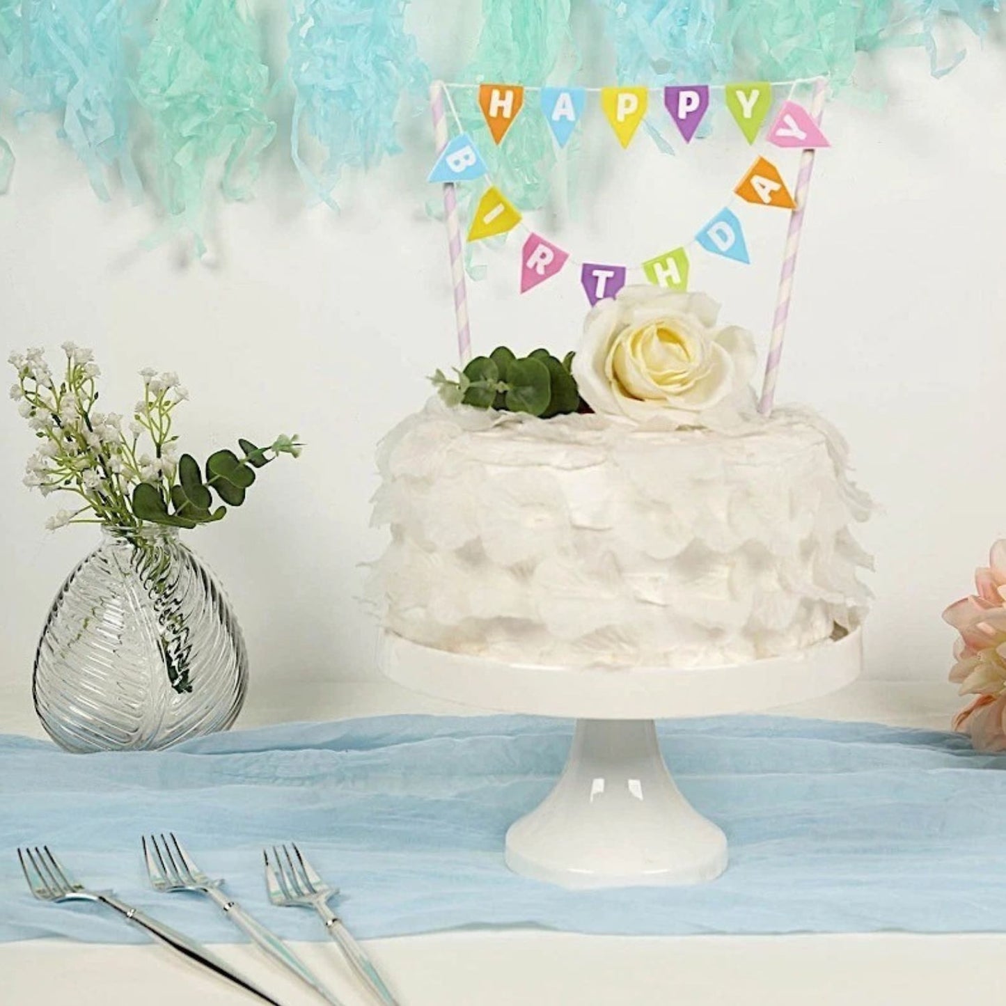 Home Collection Happy Birthday Cake Topper Banner Set