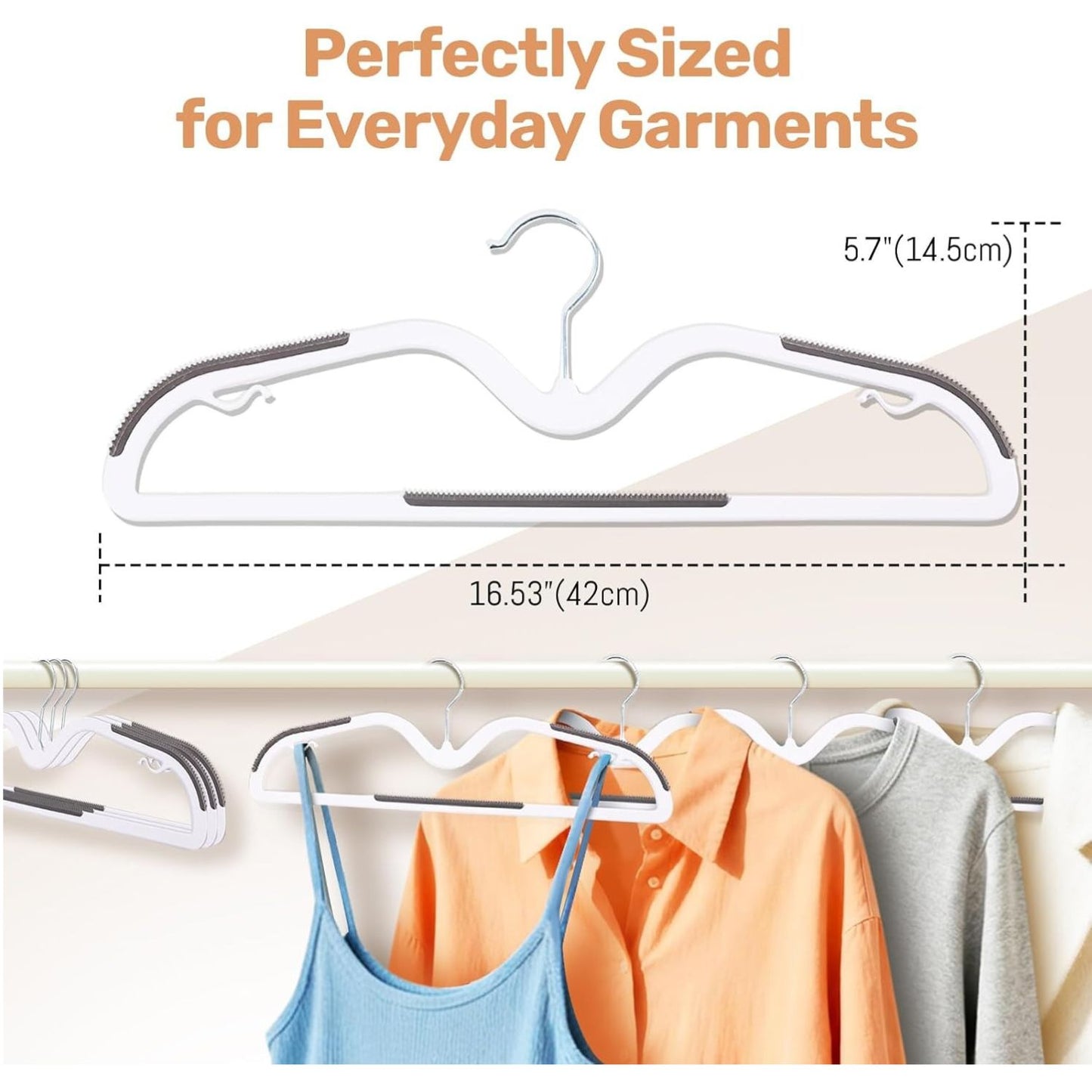 Home Collection 20 Pack Short Neck Plastic Clothes Hangers