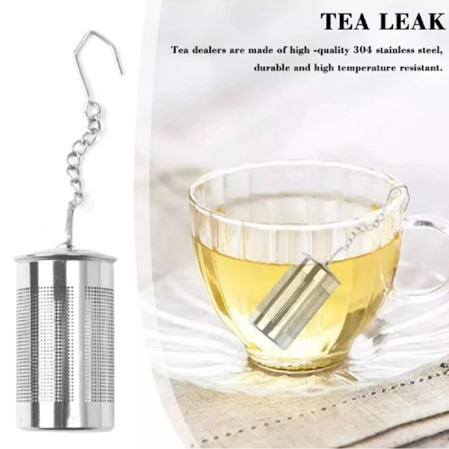 Home Collection Pack of 2 Stainless Steel Tea Infuser Ball Fine Mesh Tea Strainer