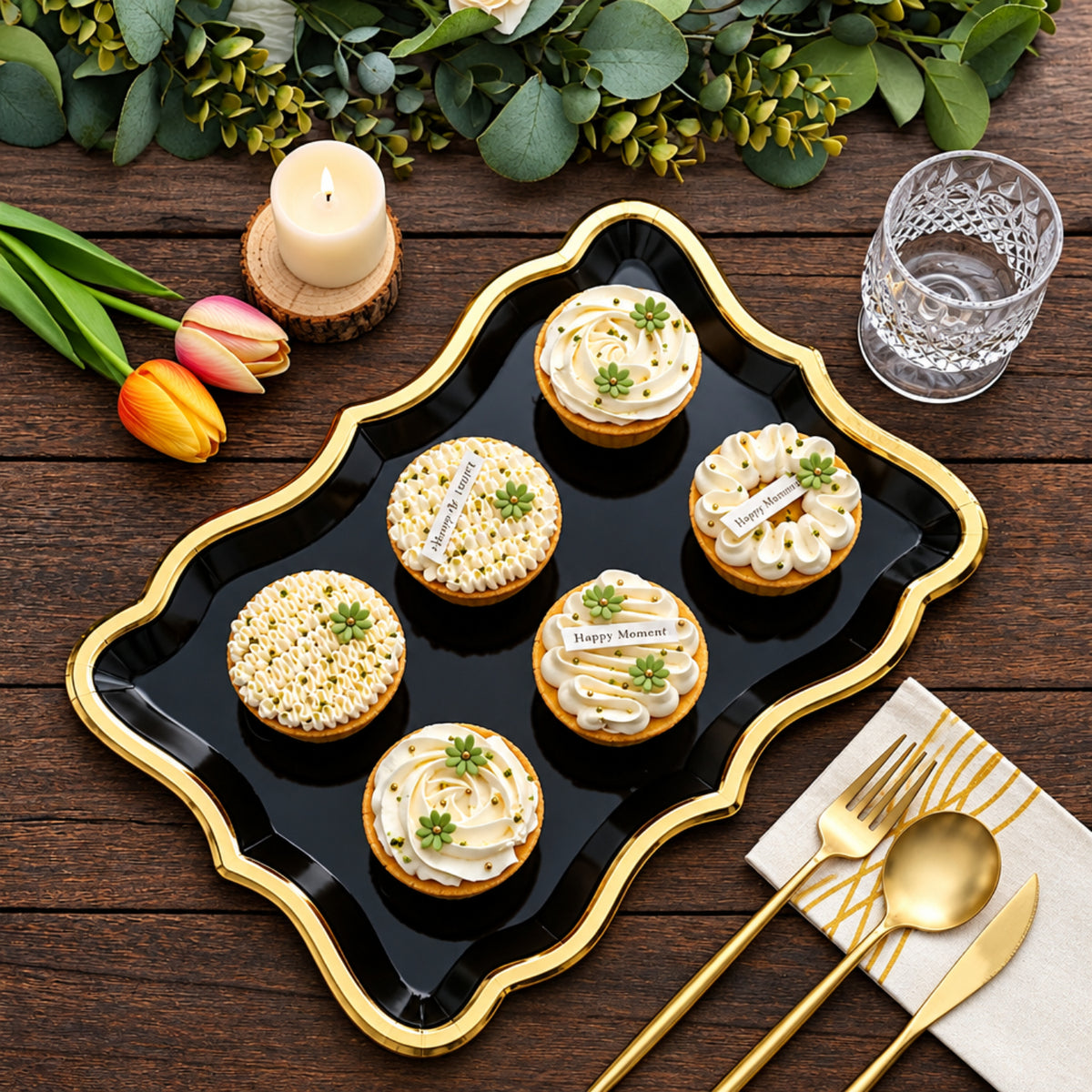Home Collection Pack of 10 Rectangle Paper Serving Trays 14-Inch