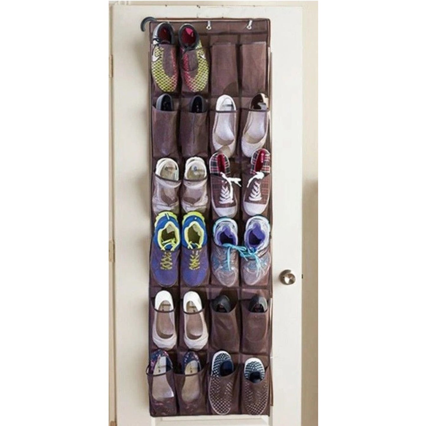 Home Collection 24 Pocket Over-the-Door Shoe Organizer