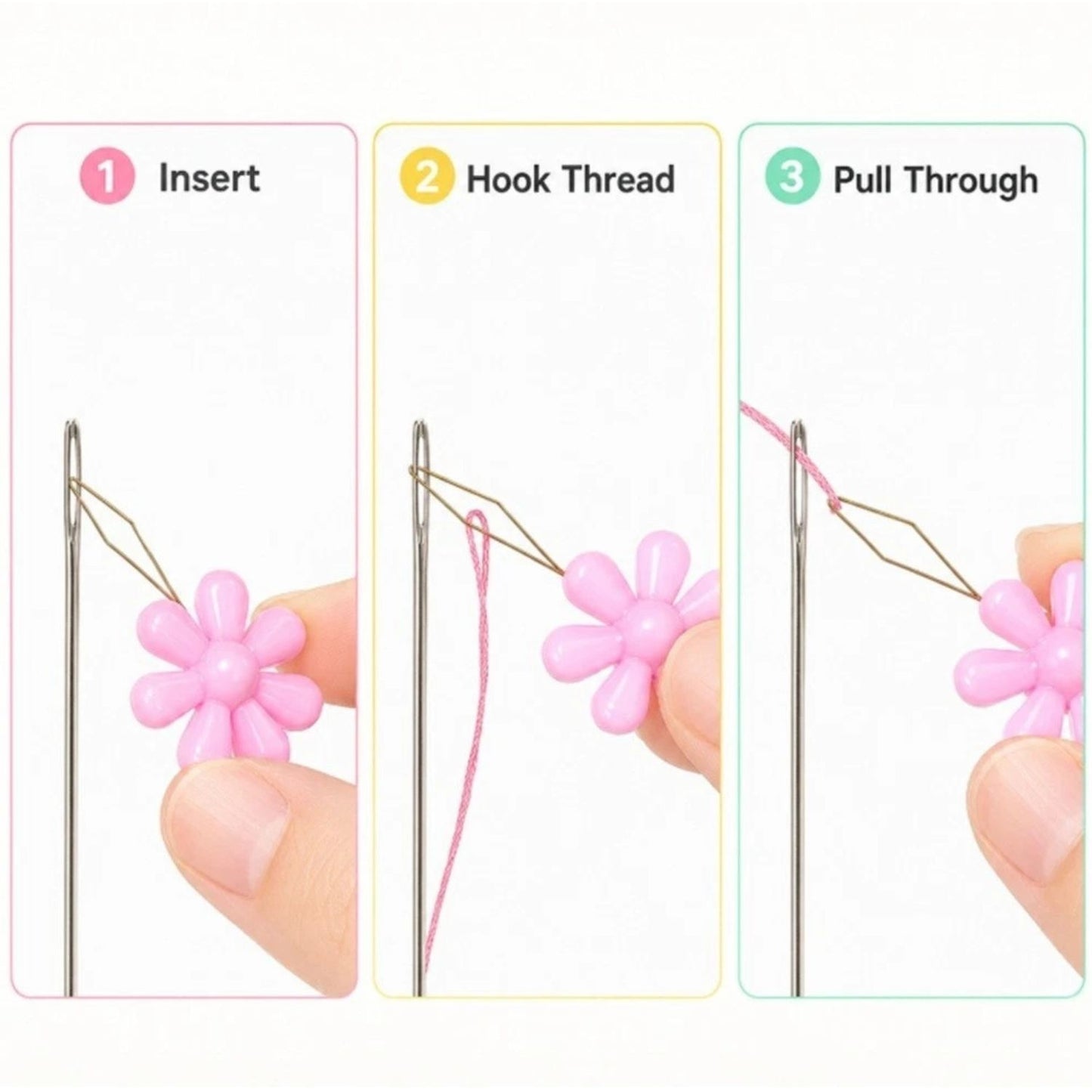 Home Collection Pack of 20 Needle Threader Set Wire Loop Easy Threaders