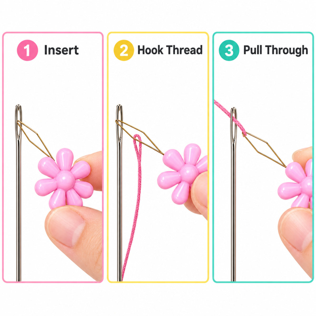 Home Collection Pack of 20 Needle Threader Set Wire Loop Easy Threaders