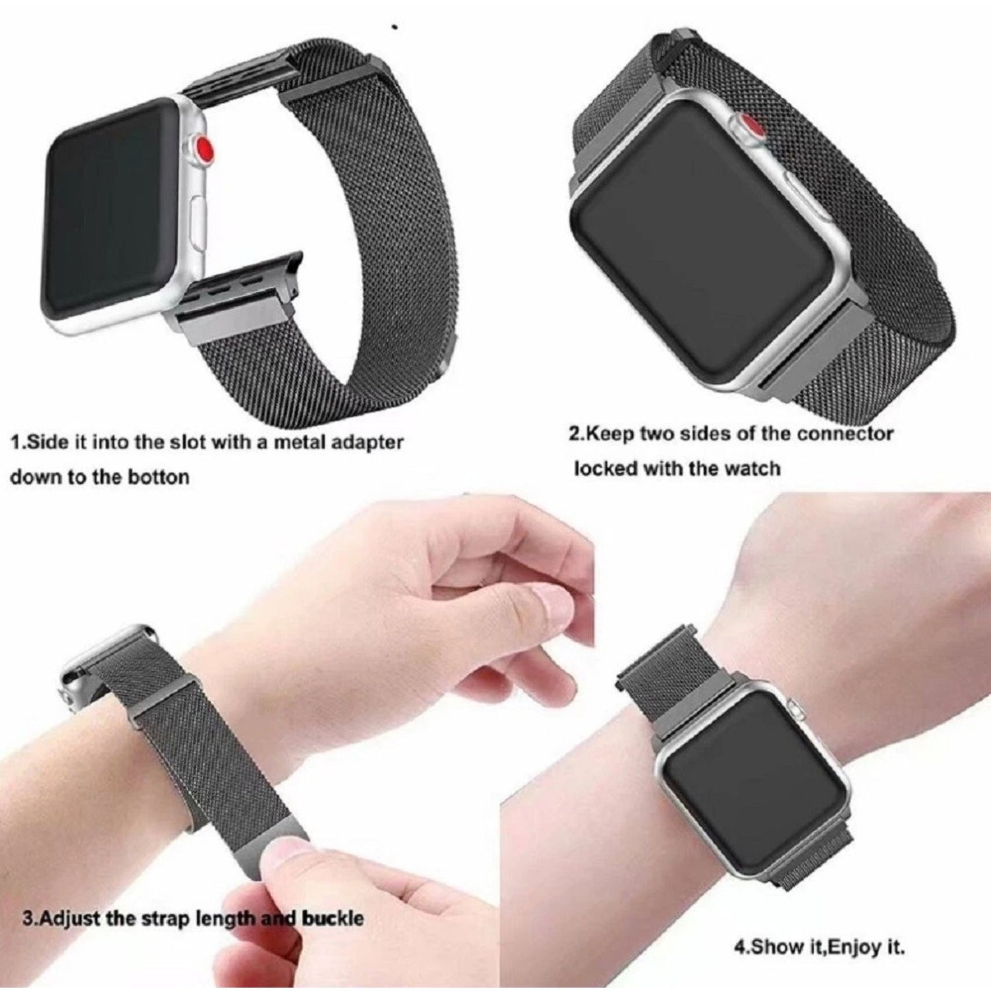 Home Collection Stainless Steel Watch Band for Apple Watch Series 4/3/2/1